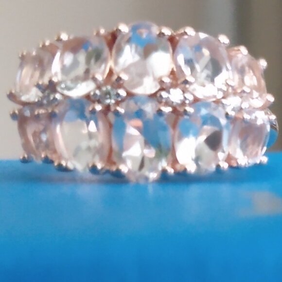 2.31ctw genuine morganite ring size 6 - Picture 2 of 6